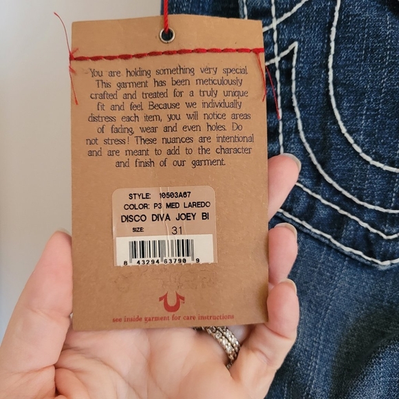 RARE Vintage True Religion swarovski crystal jeans - Picture 4 of 4